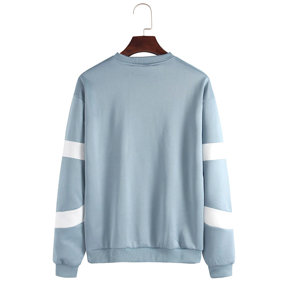 Contrast Sleeve Striped Sweatshirts