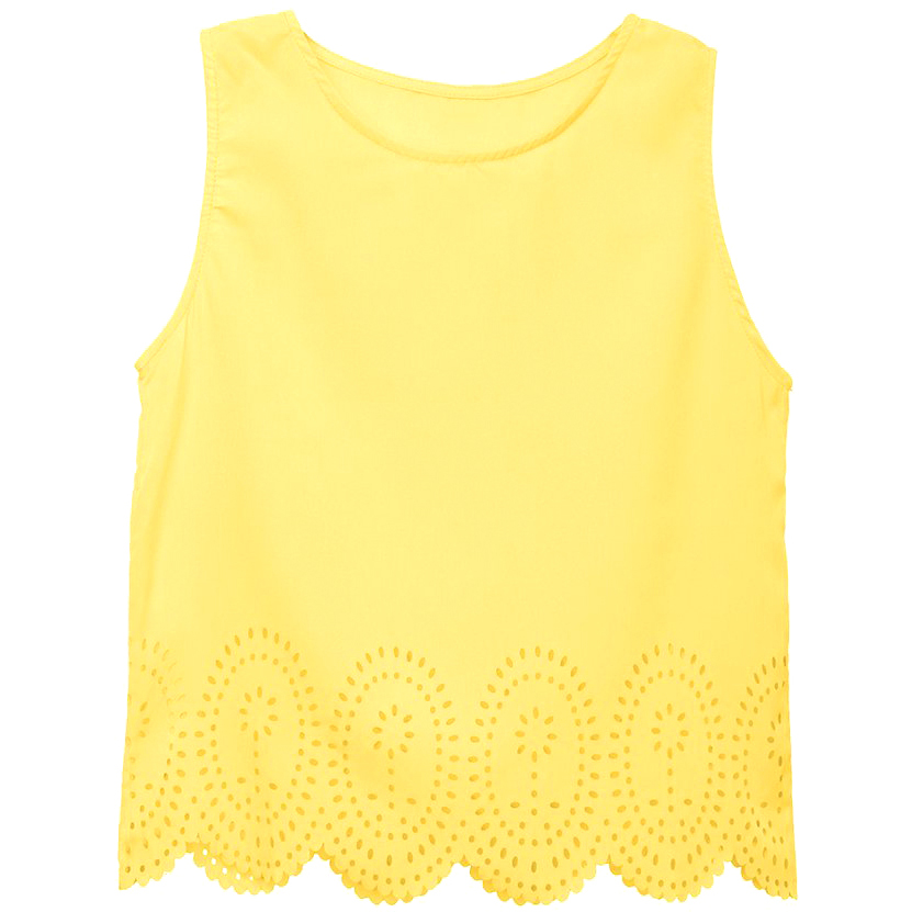 Sleeveless Hollow Crop Tank